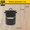 KARL KRÜGER Poubelle 3l avec couvercle noir et blanc Voir les images du produit 3
