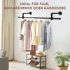 Kleiderstange, Wandhängende Industrielle Garderobe,  Produktbild-Vorschau 3