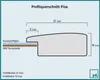 Diagram showing the cross-section of a picture frame profile with dimensions and material labels. Produktbild-Vorschau