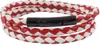 Lederkette Lederband Herren Halskette Rot Weiss 17-100 cm Produktbild-Vorschau 1
