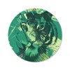 MuchoWow® Mauspad Mousepad Tiger - Kopf - Grün 30x30 cm - Produktbild-Vorschau 1