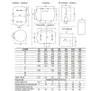 Diagrams and a table showing dimensions and specifications for electric water heaters. Náhľad obrázku produktu