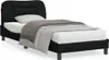 CLORIS Bettgestell mit LED Schwarz 90x190 cm Stoff 2024 Produktbild-Vorschau 1