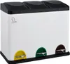 SVITA TC3X15 Mülleimer Papierkorb pulverbeschichteter Stahl Produktbild-Vorschau 3