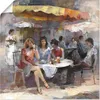 ARTland Poster Damen im Café II Größe: 30x30 cm Produktbild-Vorschau 1