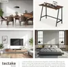 Collage of four different room settings showcasing furniture, including a dining room, a living room with a TV, a bedroom, and a desk. Produktbild-Vorschau