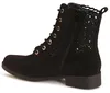 topschuhe24 3218 Damen Cut Out Stiefeletten Velours Boots, Produktbild-Vorschau 2