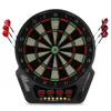 A digital dartboard with darts inserted. Produktbild-Vorschau