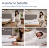 Vier Schritte: Bezug oeffnen, ueberziehen, Reissverschluss schliessen, fertig Produktbild-Vorschau