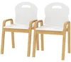 AIYAPLAY Lot de 2 chaises d'enfant en bois, réglables en Voir les images du produit 1