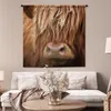 MuchoWow® Wandteppich Wandbehang Schottisches Hochlandrind Produktbild-Vorschau 5