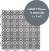 Graue Klickfiese mit Klicksystem mit Verpackungshinweis, 7 Fliesen in einem Set (=1m²)
 Produktbild-Vorschau