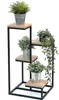 DanDiBo Blumentreppe Metall Schwarz Holz 75 cm Produktbild-Vorschau 3