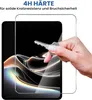 A hand holding a key is shown scratching a tablet screen protector to demonstrate its scratch resistance. Produktbild-Vorschau