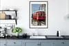 MuchoWow® Gerahmtes Poster Eine rote Straßenbahn befördert Produktbild-Vorschau 4