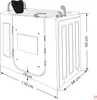 Sitzbadewanne Senioren Wanne Sitzwanne mit Tür S08-TH-B-L Produktbild-Vorschau 4