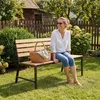 di volio Gartenbank TARZO - Beige, Sitzbank mit Lehne für Produktbild-Vorschau 8