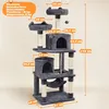 Yaheetech Kratzbaum 158 cm stabiler Katzenbaum, mit 5 Produktbild-Vorschau 7