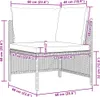 vidaXL 5-tlg. Garten-Sofagarnitur mit Auflagen Grau Poly Produktbild-Vorschau 7