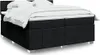 vidaXL Boxspringbett mit Matratze Schwarz 200x200 cm Stoff Produktbild-Vorschau 2