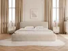 FEDVE Polsterbett Herat aus Bouclé-Stoff 200x200 cm, Beige Produktbild-Vorschau 2
