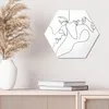DEQORI Glasbild Echtglas 40x35 cm 'Liebespaar Silhouette' Produktbild-Vorschau 4