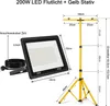 XINZI 2*200W LED reflektor teplá bílá se žlutým stativem - Náhled obrázku produktu 2