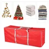 A collage of images showing Christmas decorations, folded towels, folded sweaters, and a red storage bag. Podgląd zdjęcia produktu