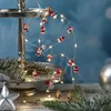 LED Drahtlichterkette NIKOLAUS - 20 warmweiße LED - L: 1,90m - Timer - Batterie - rot, weiß Produktbild-Vorschau