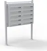 Wiltec 10er Briefkastenanlage silberfarben 945 x 270 x 1500 Produktbild-Vorschau 1