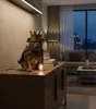 formano Tischlampe Hund 33 cm Handbemalte Tierlampe Produktbild-Vorschau 3