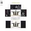 A flat lay of a product box, showing all sides unfolded. Voir les images du produit