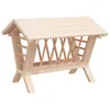 vidaXL Heuraufe für Kaninchen 44x33x33 cm Massivholz Tanne Produktbild-Vorschau 3