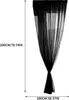 3er-Pack Gardinen Schwarz, Transparent Vorhang Set, Modern Produktbild-Vorschau 3