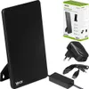 A flat-panel digital TV antenna with its accessories and packaging. Podgląd zdjęcia produktu