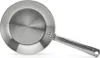 A top-down view of a stainless steel frying pan on a white background. Podgląd zdjęcia produktu