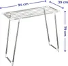 A white background with a silver and white drying rack. Náhled obrázku produktu