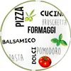 6er Set Pizzateller Tomate | Weiß mit Dekor Grün & Rot Ø Produktbild-Vorschau 3