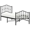 Bettgestell mit Kopf- und Fußteil Metall Schwarz 75x190 cm Produktbild-Vorschau 1