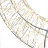 LED-metaalkrans zilver met 960 LED's in warm wit - 36 cm - Productafbeelding-voorbeeld 4