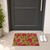 Relaxdays deurmat van kokosvezel, met rozenmotief, Productafbeelding-voorbeeld 3
