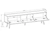 A technical drawing of a TV stand with dimensions indicated. Produktbild-Vorschau