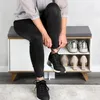 KESPER schoenenkast, wit, met zitkussen, schuifdeur, Productafbeelding-voorbeeld 4