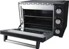 A black and silver mini oven with its door open, set against a white background. Náhled obrázku produktu