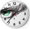Wanduhr - Rund - Glasuhr - Auge Feder Skizze Menschen - Produktbild-Vorschau 1