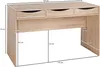 A diagram of a desk with dimensions indicated by lines and text. Anteprima dell’immagine prodotto