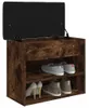 vidaXL Lavica na topánky smoke oak 62x32x50 cm materiál na Náhľad obrázku produktu 4