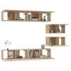 vidaXL 6 tlg. TV Schrank Set Sonoma Eiche Holzwerkstoff - Produktbild-Vorschau 9