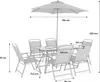 Set tavolo da giardino in acciaio con 6 poltrone e 1 Anteprima dell’immagine prodotto 7