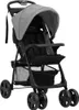 vidaXL carrozzina 3 in 1 grigio chiaro e nero acciaio Anteprima dell’immagine prodotto 2
